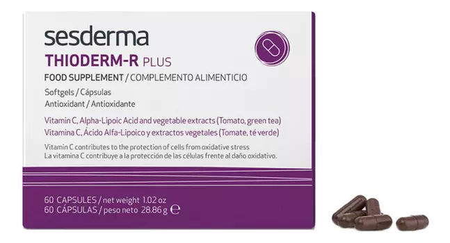 Биологическая активная добавка к пище Thioderm-R Plus 60 капсул
