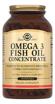 Биодобавка Концентрат рыбьего жира Omega 3 Fish Oil Concentrate: 120 капсул