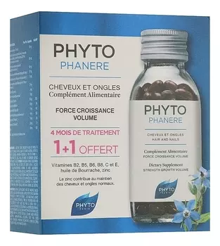 Биодобавка Phytophanere Force Croissance Volume: Биодобавка 2*120 капсул