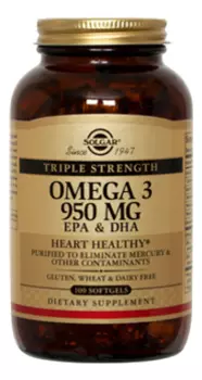 Биодобавка Тройная Омега-3 Triple Strength Omega 3 EPA &amp; DHA: 100 капсул
