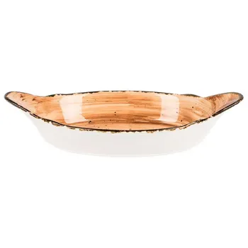 Блюдо овальное 22х11,5х3,2см 150мл с ручками Organica Sand P.L. Proff Cuisine | TX0089-H357