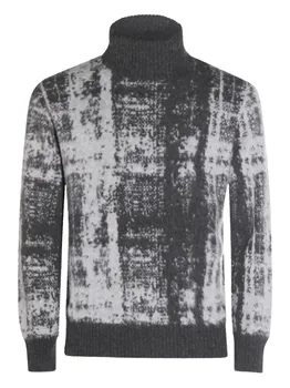 Водолазка с абстрактным мотивом Piacenza Cashmere, серый