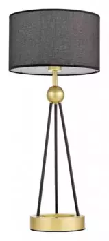 Настольная лампа декоративная LUMINA DECO Belforte LDT 5527 GD+BK