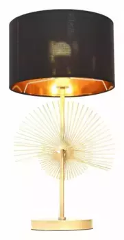 Настольная лампа декоративная LUMINA DECO Fabi LDT 5534 GD+BK