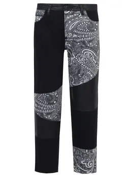 Джинсы Mom Fit хлопковые с принтом PHILIPP PLEIN
