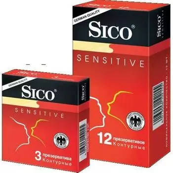 Sico Презервативы Sensitive № 12 (контурные) (Sico, Sico презервативы)