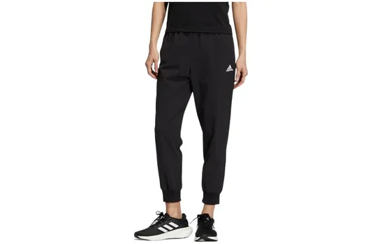 Трикотажные спортивные штаны женские черные Adidas