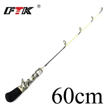 FTK 50-80 см Зимняя удочка для зимней удочки CW10-40G Катушка для зимней рыбалки Зимняя мягкая удочка для ловли карпа C.W 20-40G 70CM красный