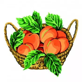 А14 Канва с рисунком, Collection D`Art 'Абрикосы' 25*25 см