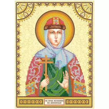 ACK-097 Схема для вышивки иконы бисером на натуральном художественном холсте 'Святая Иулиания (Ульяна)' 17*23см