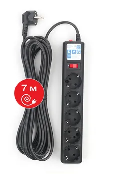 Сетевой фильтр PowerCube, 5-розеток, 7 м, черный (SPG5-7M)