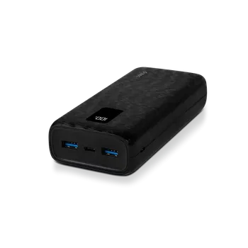 Портативный аккумулятор (Powerbank) TTEC Powerslim Trio Lcd, 20000 мА·ч, 2xUSB, 2.1А, Type-C, QC, PD, черный (2BB203S)