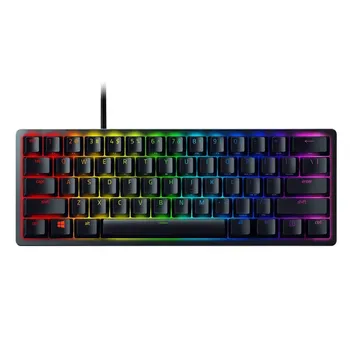 Клавиатура проводная Razer Huntsman Mini, оптико-механическая, Razer Clicky Optical Switch, подсветка, USB, черный (RZ03-03391500-R3R1)