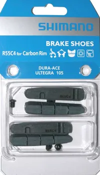 Тормозные вкладыши Shimano R55C4 для карбоновых ободов (черный комплект 2 пары)