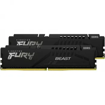 Память оперативная DDR5 Kingston FURY Beast Black CL40 16Gb PC44800, 5600Mhz, (KF556C40BBK2-16)