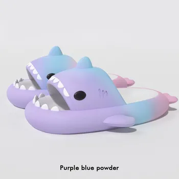 Gradient Shark Slippers Male Summer Indoor Home Bathroom Non slip Couple Shit Treading Feeling Male External Wear Shi Liang Tuo 36-37 королевский синий