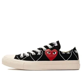 Кроссовки cdg x chuck taylor all star multi-heart black/white/red Converse, черный