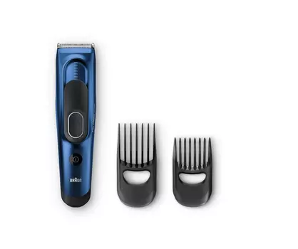 Машинка для стрижки Braun HC5030, режимов 1, насадок 2, синий (81376012)