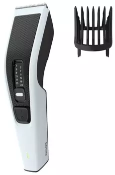 Машинка для стрижки Philips PHILIPS HC3521/15, режимов 1, насадок 1, длина шнура 3.2 м, черный/белый (HC3521/15)