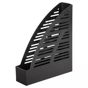Лоток для бумаг вертикальный Brauberg Standard 1 отделение, пластиковый, черный (237220)