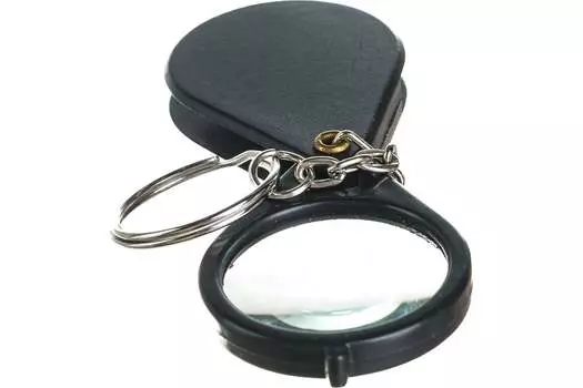 Лупа складная STAYER, 10 кратное увеличение, d 30мм, карманная лупа, черный (40521-30)