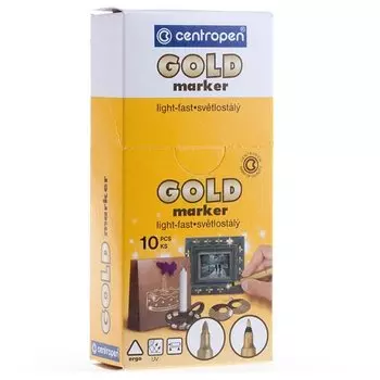 Маркер Для любых поверхностей Centropen , золотой (2690 / 1G)