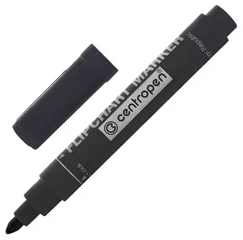 Маркер Флуоресцентный Centropen Flipchart, черный (8550 / 1Ч)