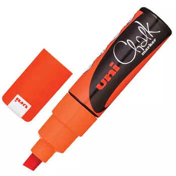 Маркер меловой UNI, оранжевый (PWE-8K F.ORANGE)