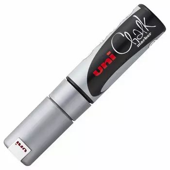 Маркер меловой UNI, серебряный (PWE-8K SILVER)