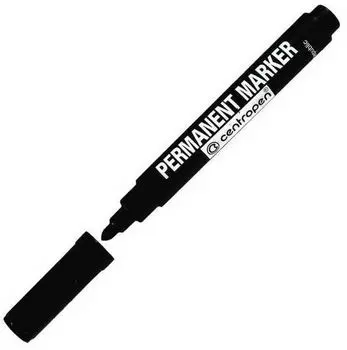 Маркер перманентый Centropen, черный (8566 / 1 Ч)