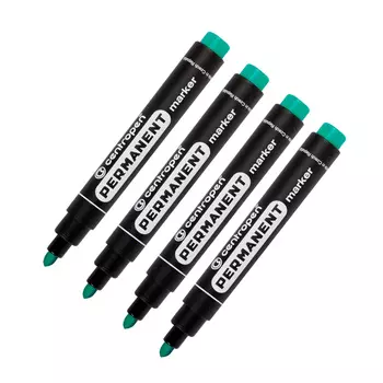 Маркер перманентый Centropen, зеленый (8566 / 1 З)