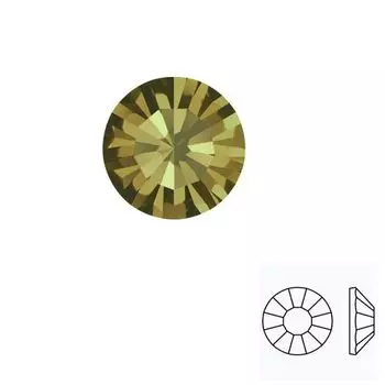 Термостразы 3,8мм, ss16, Preciosa 144шт (gold beryl)