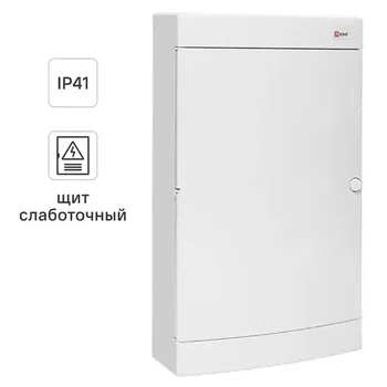 Щит распределительный навесной EKF Unix 1 модуль IP40 287x485x112 мм пластик цвет белый