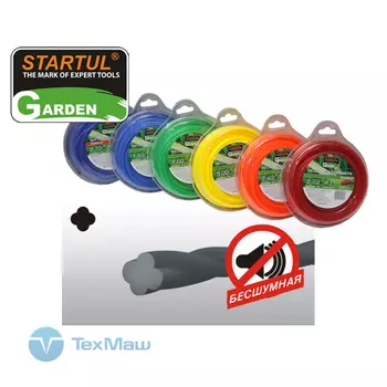 Леска ф 2.0 мм х 63 м бесшумная STARTUL GARDEN (ST6063-20)