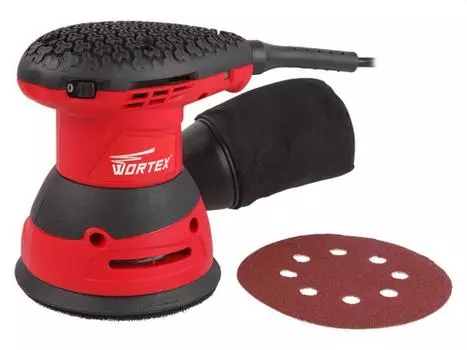 Эксцентриковая шлифмашина WORTEX RS 1235 E в кор. (320 Вт, 125 мм, 6000 - 13000 кол/мин, регул. об.) (RS1235E01319)