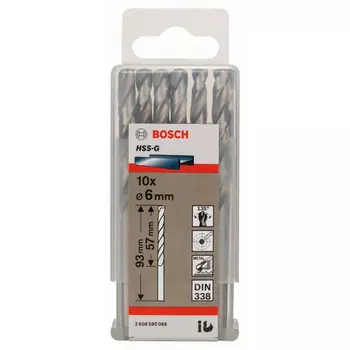 Сверло по металлу Bosch Eco 10 HSS-G 6мм 2608595066