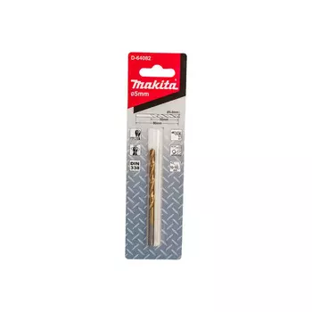 Сверло по металлу Makita HSS-TiN Economy 5*52*86 1шт D-64082