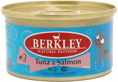 Влажный корм для кошек Berkley №3 тунец с лососем 85г (упаковка 24 шт.)