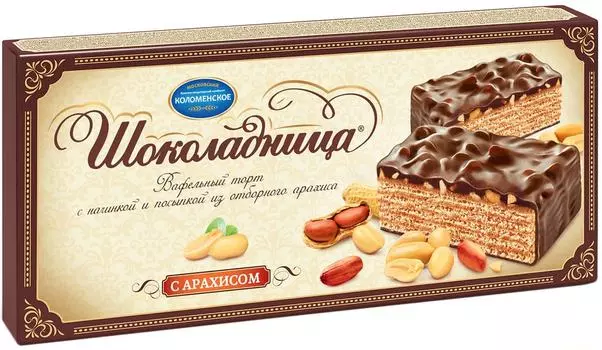 Вафельный торт Шоколадница с арахисом 270г