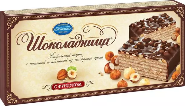 Вафельный торт Шоколадница с фундуком 270г