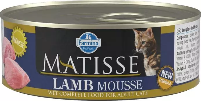 Влажный корм для кошек Farmina Matisse мусс с ягненком 85г