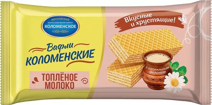 Вафли Коломенское топленое молоко 200г. Закажите онлайн!
