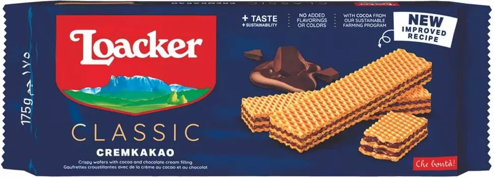 Вафли Loacker Cremkakao 175г