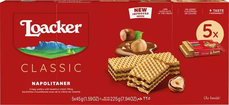 Вафли Loacker Napolitaner 225г