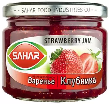 Варенье Sahar из клубники 390г - Vprok.ru Перекрёсток