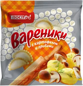 Вареники Поспел с картофелем и грибами 350г