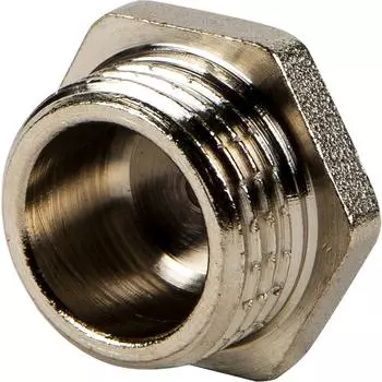 Пробка Valtec наружная резьба 1/2" никелированная латунь