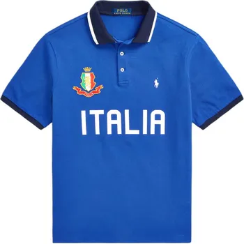 Polo Ralph Lauren Ss24 Логотип Вышитый Письменный Принт Повседневная Рубашка Поло С Коротким Рукавом Мужские Рубашки Поло Темно-Синие MNPOKNI1N822909-400 XL
