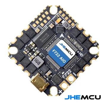 JHEMCU GHF722AIO-HD 40A Baro OSD BlackBox 5V BEC F722 Контроллер полета BLHELIS 40A 4 в 1 ESC 2-6S для RC FPV Cinewhoop Drone