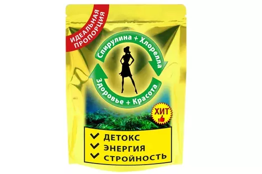 Спирулина и Хлорелла Идеальная пропорция д/похудения в табл, 75 г